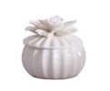 Ceramic Decoration Storage Box Occident Style Jewelry Box; Flower White