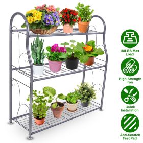 3 Tier Plant Stand Shelf Flower Pot Holder Display Rack 88LBS Utility Storage Organizer