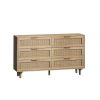 51.18"6-Drawers Rattan Storage Cabinet Rattan Drawer,for Bedroom,Living Room