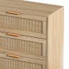 51.18"6-Drawers Rattan Storage Cabinet Rattan Drawer,for Bedroom,Living Room