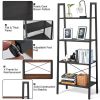 4-Tier Ladder Shelf Bookcase Bookshelf Display Rack Plant Stand