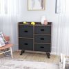 Premium Dresser Organizer Cabinet with 5 Easy Pull Fabric Drawers