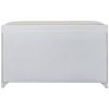 TREXM Storage Bench with Removable Basket and 2 Drawers, Fully Assembled Shoe Bench with Removable Cushion (White)