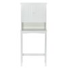 Over-The-Toilet Bathroom Cabinet with Shelf and Two Doors Space-Saving Storage;  Easy to Assemble;  White