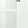 Over-The-Toilet Bathroom Cabinet with Shelf and Two Doors Space-Saving Storage;  Easy to Assemble;  White