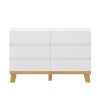 47.24"6-Drawers MDF Storage Cabinet,for Bedroom,Living Room,Dining Room,Hallways,White