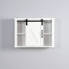 Bathroom Wall Cabinet with 2 Adjustable Shelves Wooden Storage Cabinet with a Barn Door 27.16x7.8x19.68 inch