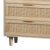 51.18"6-Drawers Rattan Storage Cabinet Rattan Drawer,for Bedroom,Living Room