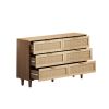 51.18"6-Drawers Rattan Storage Cabinet Rattan Drawer,for Bedroom,Living Room