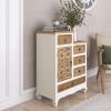 Wooden Cabinet with 5 Drawers and 1 Door;  Retro Accent Storage Cabinet for Entryway;  Living Room