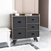 Premium Dresser Organizer Cabinet with 5 Easy Pull Fabric Drawers