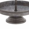 Galvanized 3 Tier Studded Tray In Metal, Silver