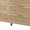 51.18"6-Drawers Rattan Storage Cabinet Rattan Drawer,for Bedroom,Living Room