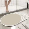 Absorbent Bathroom Bath Mat Quick Drying Coral Fleece Bathroom Rug Non-slip Entrance Doormat Floor Mats Carpet Pad Home Decor