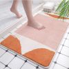 Absorbent Bathroom Bath Mat Quick Drying Coral Fleece Bathroom Rug Non-slip Entrance Doormat Floor Mats Carpet Pad Home Decor