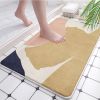 Absorbent Bathroom Bath Mat Quick Drying Coral Fleece Bathroom Rug Non-slip Entrance Doormat Floor Mats Carpet Pad Home Decor