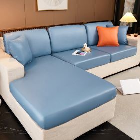 Waterproof technology fabric sofa cover, all inclusive, universal cushion, all season universal seat cushion, leather sofa cover, wholesale of hats (Color: Keyan Blue)