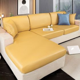 Waterproof technology fabric sofa cover, all inclusive, universal cushion, all season universal seat cushion, leather sofa cover, wholesale of hats (Color: Keyue Yellow)