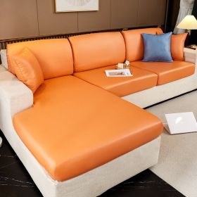 Waterproof technology fabric sofa cover, all inclusive, universal cushion, all season universal seat cushion, leather sofa cover, wholesale of hats (Color: Keyan Orange)