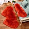 1pc Soft and Fluffy Heart Shaped Faux Sheepskin Rug for Girls Bedroom and Home Decor