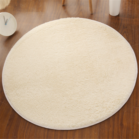 1pc, Non-Slip Silk Fur Plush Indoor Carpet Area Rug for Living Room and Kitchen - Soft and Durable Home Decor and Room Decor (Color: Cream Color)