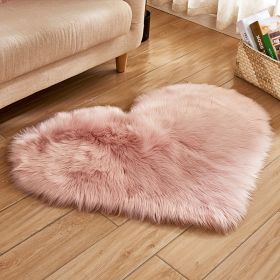 1pc Heart-Shaped Plush Rug - Soft and Fluffy Carpet for Living Room, Bedroom, and Sofa - Perfect Home and Room Decor (Color: coffee)