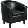 Barrel Accent Chair with Ottoman