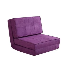 Soft Suede 3 Position Convertible Lounge Flip Chair (Color: Berry)