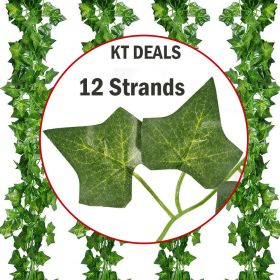 Artificial Ivy Leaf Plants Fake Hanging Garland Plants Vine Home Floral Decor (Default: Default)