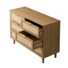 6 drawers Rattan dresser Rattan Drawer, Bedroom,Living Room