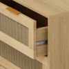 31.50"3-Drawers Rattan Storage Cabinet Rattan Drawer,for Bedroom,Living Room,Dining Room,Hallways