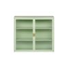 27.56"Glass Doors Modern Two-door Wall Cabinet with Featuring Three-tier Storage for Entryway Living Room Bathroom Dining Room