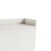 Stylish and Functional 4-Door Storage Cabinet with Square Metal Legs and Particle Board Material,for Living Room and Kitchen