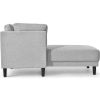 65" Mid-Century Modern Fabric Corner Lounge Chair, Upholstered Indoor Chaise Lounge for Bedroom,Office,Small Living Room & Apartment