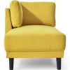 65" Mid-Century Modern Fabric Corner Lounge Chair, Upholstered Indoor Chaise Lounge for Bedroom,Office,Small Living Room & Apartment