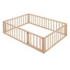 Full Size Wood Daybed Frame with Fence