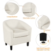 Barrel Accent Chair with Ottoman