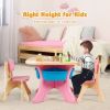 Kids Activity Table and Chair Set Play Furniture with Storage