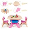 Kids Activity Table and Chair Set Play Furniture with Storage