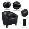 Barrel Accent Chair with Ottoman