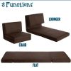 Soft Suede 3 Position Convertible Lounge Flip Chair