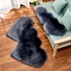 1pc Soft and Fluffy Heart Shaped Faux Sheepskin Rug for Girls Bedroom and Home Decor