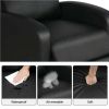 Faux Leather Push Back Theater Recliner Chair with Footrest