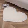 1pc, Plush Heart Shape Rug for Valentine's Day, Wedding Anniversary, and Home Decor - Soft PV Velvet Carpet for Living Room, Bedroom, and Bathroom