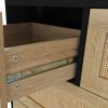 4 Drawers Rattan Cabinet,for Bedroom,Living Room,Dining Room,Hallways,Easy Assembly