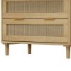 31.50"3-Drawers Rattan Storage Cabinet Rattan Drawer,for Bedroom,Living Room,Dining Room,Hallways