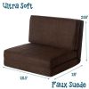 Soft Suede 3 Position Convertible Lounge Flip Chair