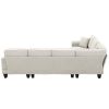 108*85.5" Modern U Shape Sectional Sofa, 7 Seat Fabric Sectional Sofa Set with 3 Pillows Included for Living Room, Apartment, Office,3 Colors