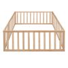 Full Size Wood Daybed Frame with Fence