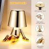 Bedside Touch Control Table Lamp;  Creative Little Golden Man Decorative Thinker Statue LED Desk Lamp